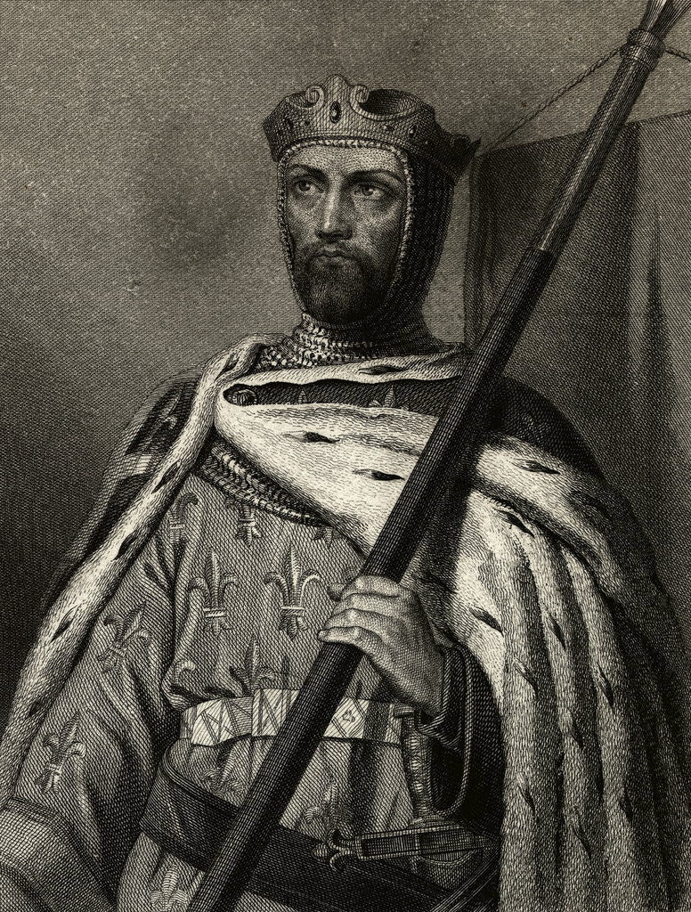 Detail of Portrait of King of France Louis VII by Anonymous