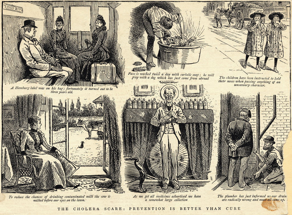 Detail of Illustrations of Cholera-Prevention Methods by Anonymous