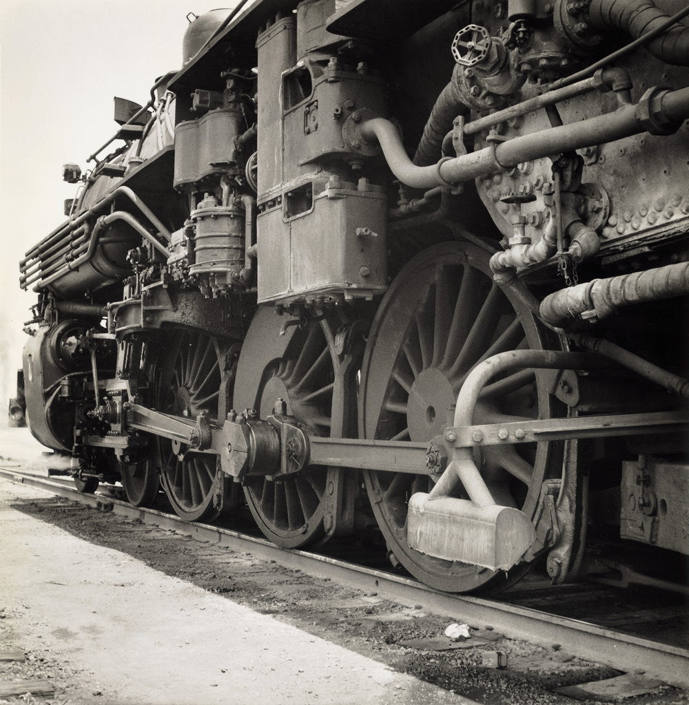 Detail of Oil Powered Southern Pacific Locomotive Wheels by Corbis