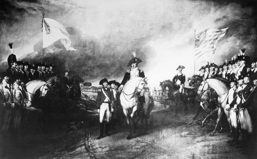 Detail of General Cornwallis and George Washington by Corbis
