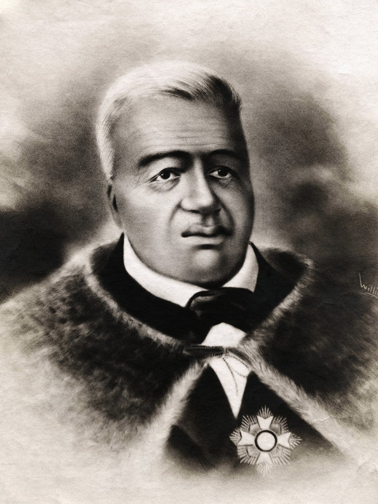 Detail of Portrait of Kamehameha the Great by Anonymous