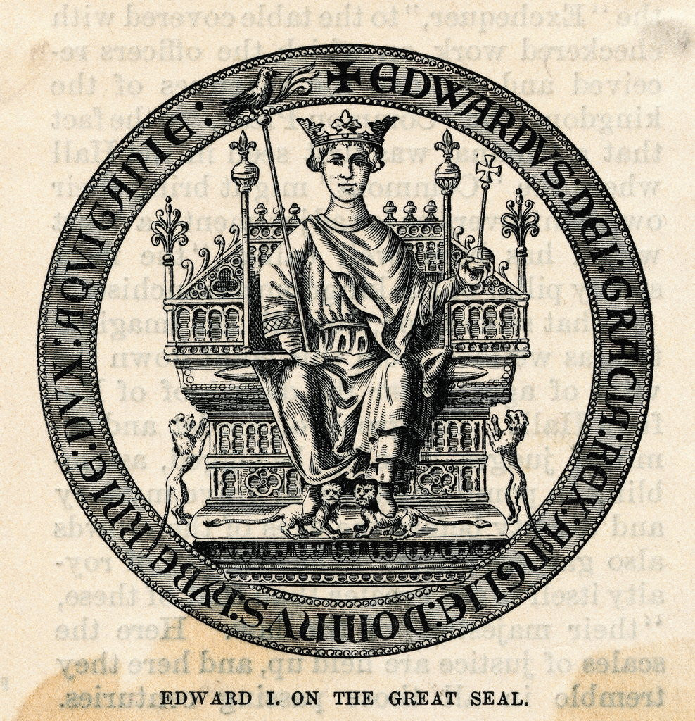 Detail of Medieval Seal of Edward I by Anonymous