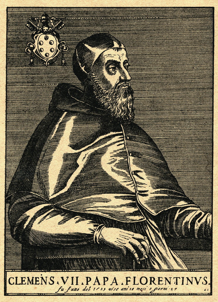 Detail of Portrait of Pope Clemens de Meric VII (1523-1543) by Anonymous