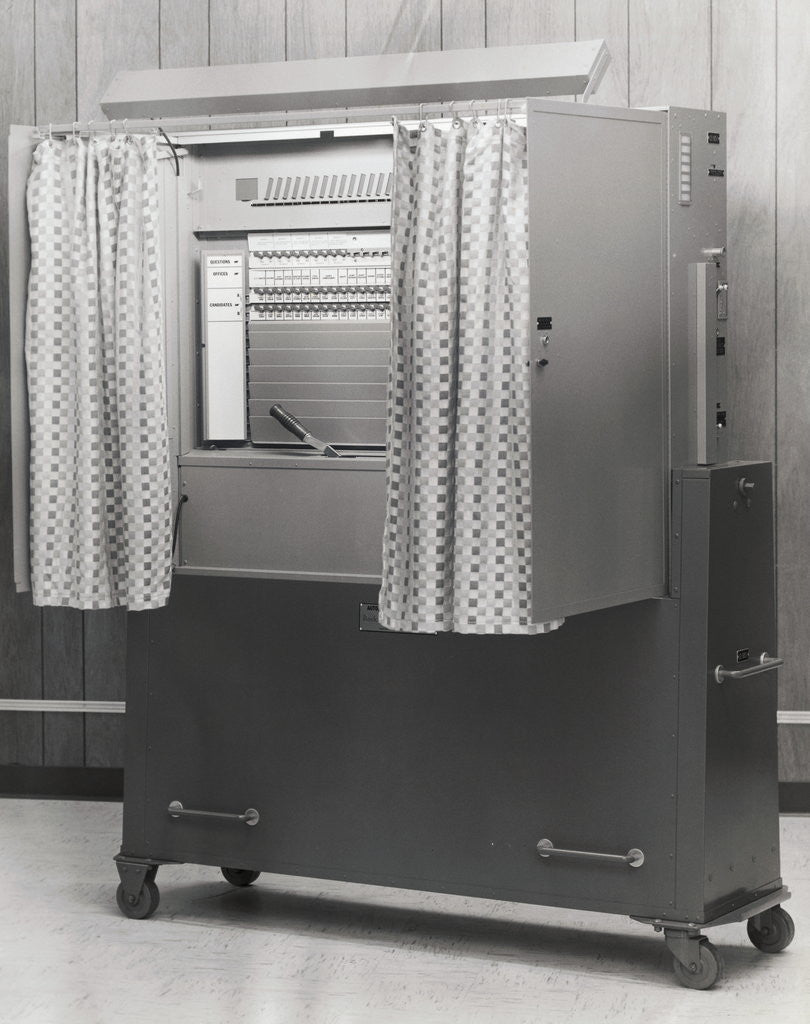 Detail of View of Old Voting Machine by Anonymous