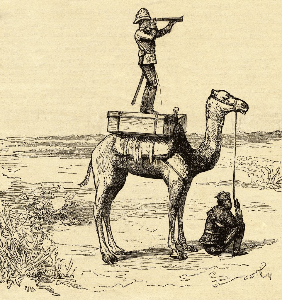 Detail of War in Sudan with an English General's Novel Lookout on Camel by Anonymous