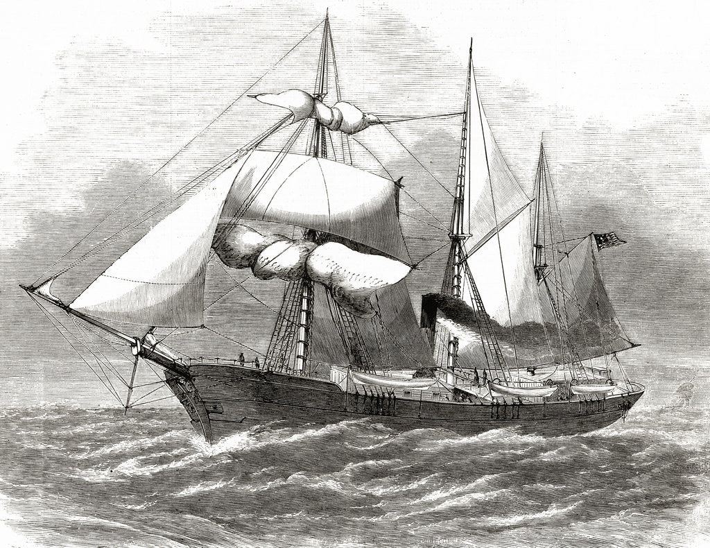 Detail of Ship with Charles Hall Expedition by Anonymous