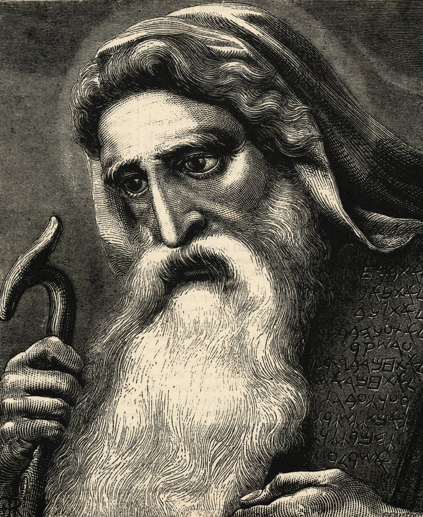 Detail of Illustration of the Prophet Moses by Corbis