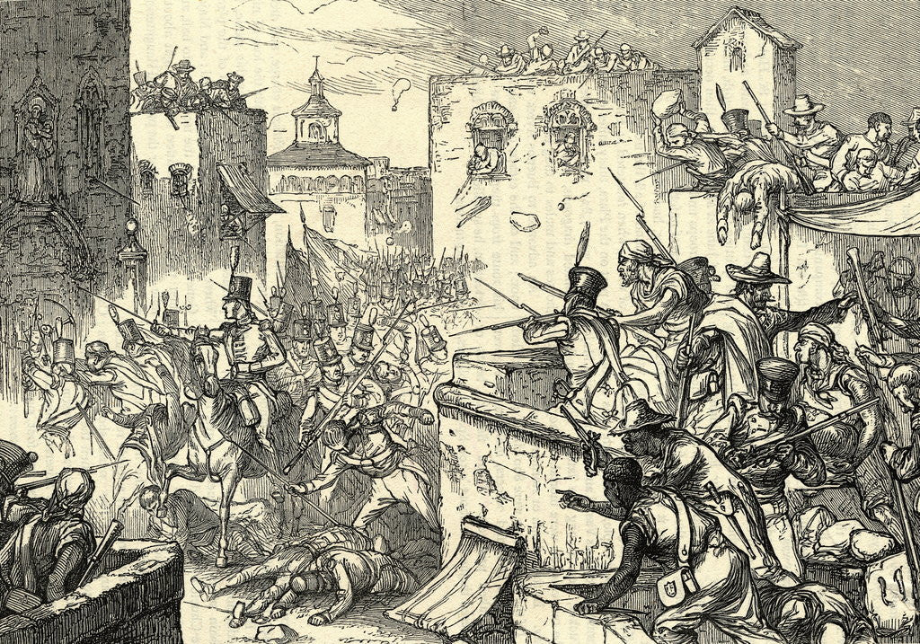Detail of Illustration of British Attacking Buenos Aires by Anonymous