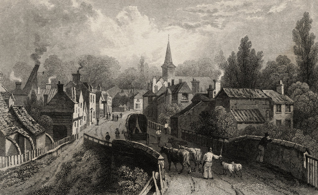 Detail of Illustrated View of Chipping Ongar in Essex by Anonymous