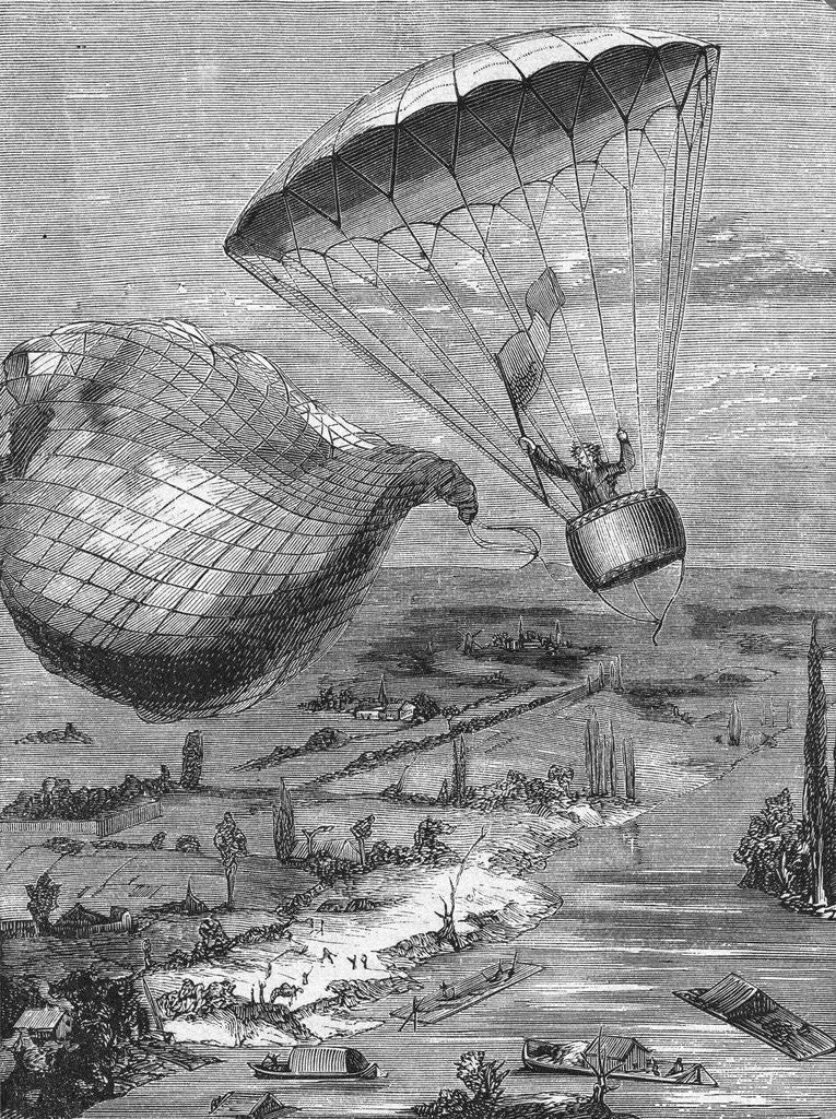 Detail of Andre Jacques Garnerin Descending by Anonymous