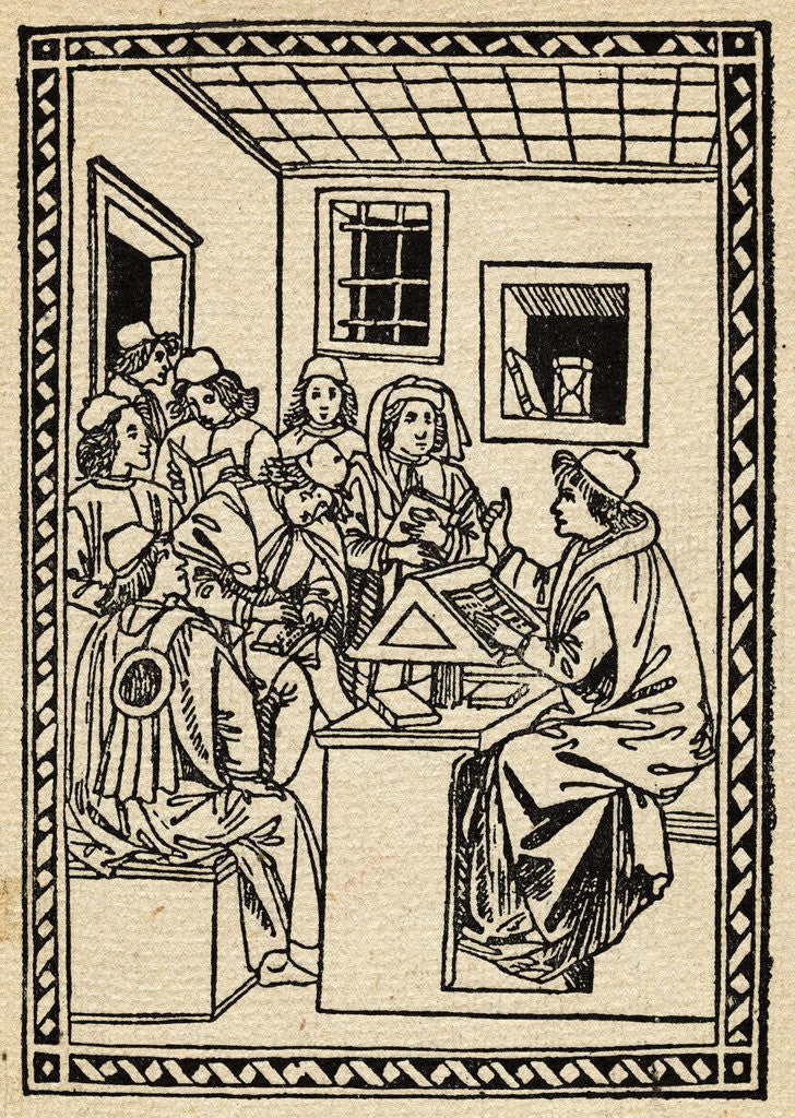 Detail of Interior of Medieval University by Anonymous