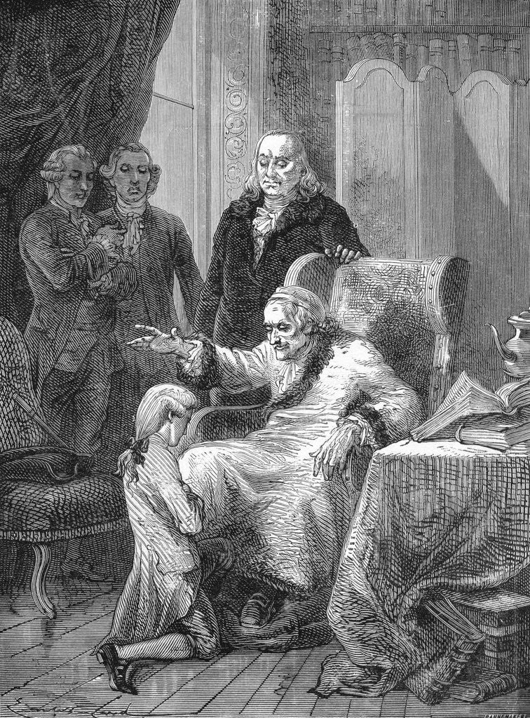 Detail of Voltaire Blessing Child by Anonymous
