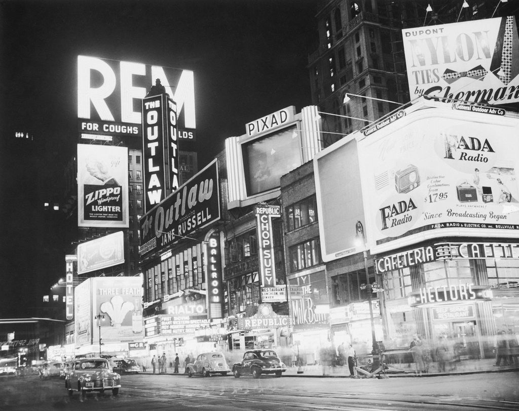 Detail of Times Square Nightlife by Anonymous