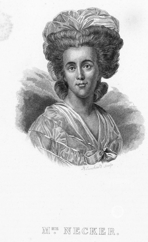 Detail of Portrait of Suzanne Necker by Anonymous