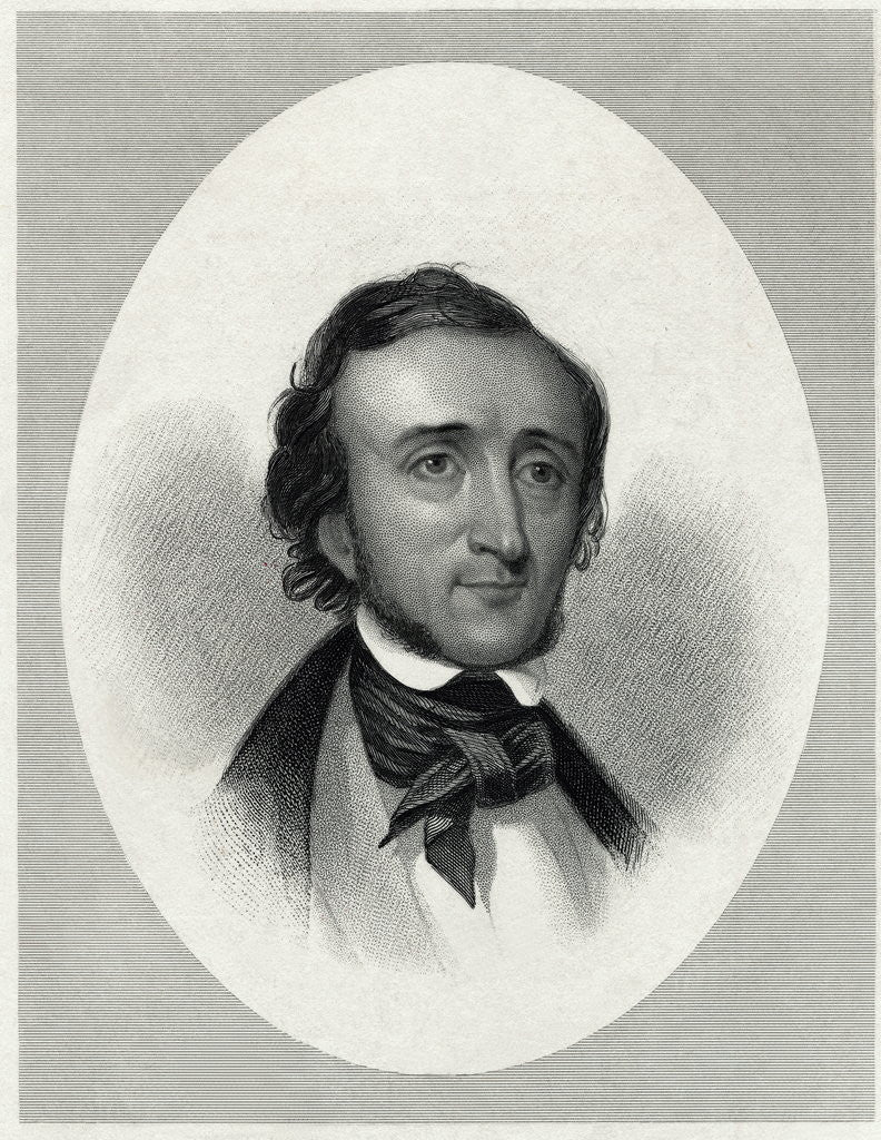 Detail of Portrait of Author Edgar Allan Poe by Anonymous