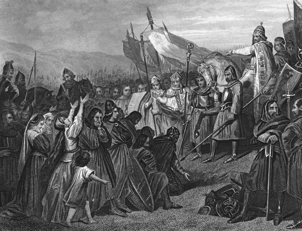 Detail of Illustration of Witkind's Submission to King Charlemagne by Anonymous