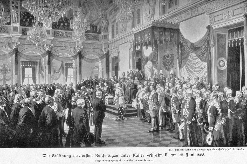 Detail of Opening of the Reichstages by Anonymous