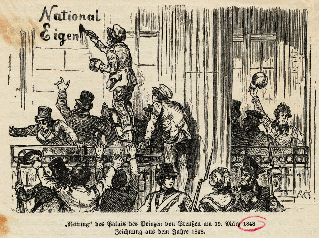 Detail of Illustration of Boy Writing on Wall by Anonymous