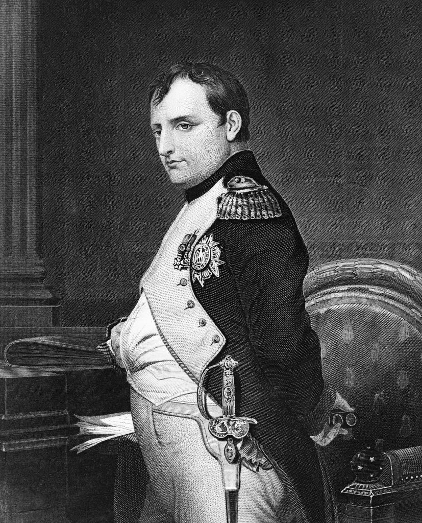 Detail of Engraving of Napoleon Bonaparte by Anonymous