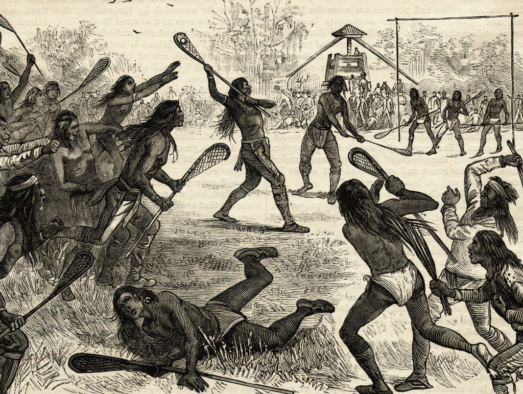 Detail of Indians Playing Lacrosse by Anonymous