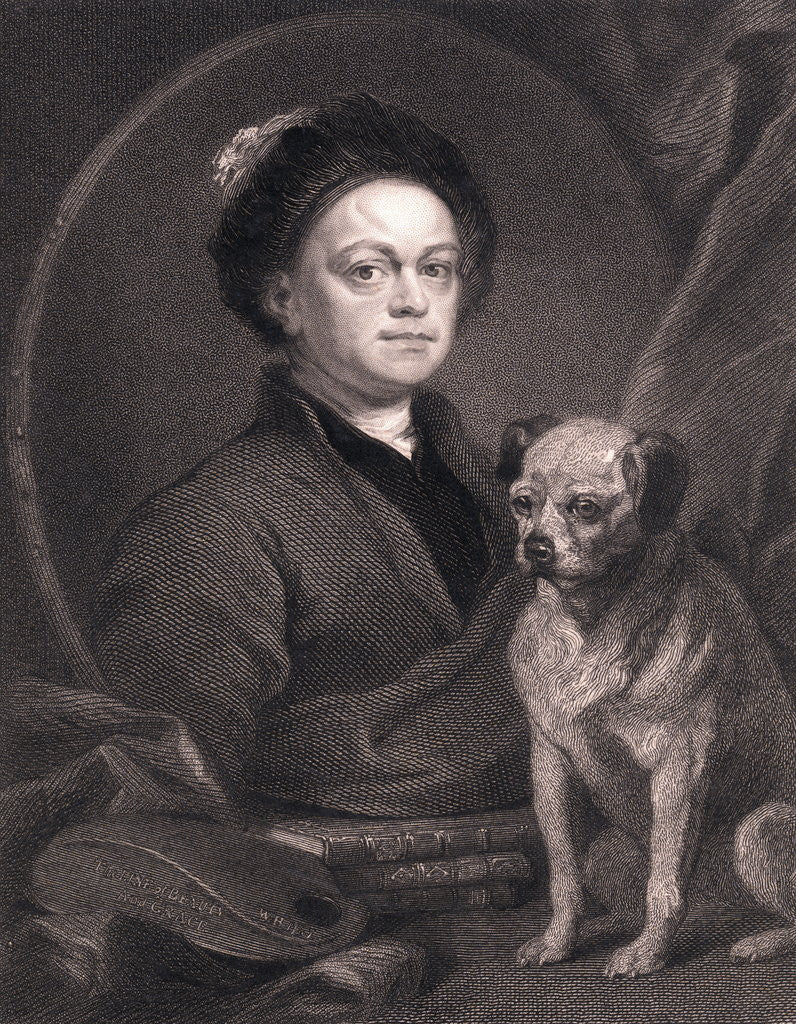 Detail of Portrait of William Hogarth by Anonymous