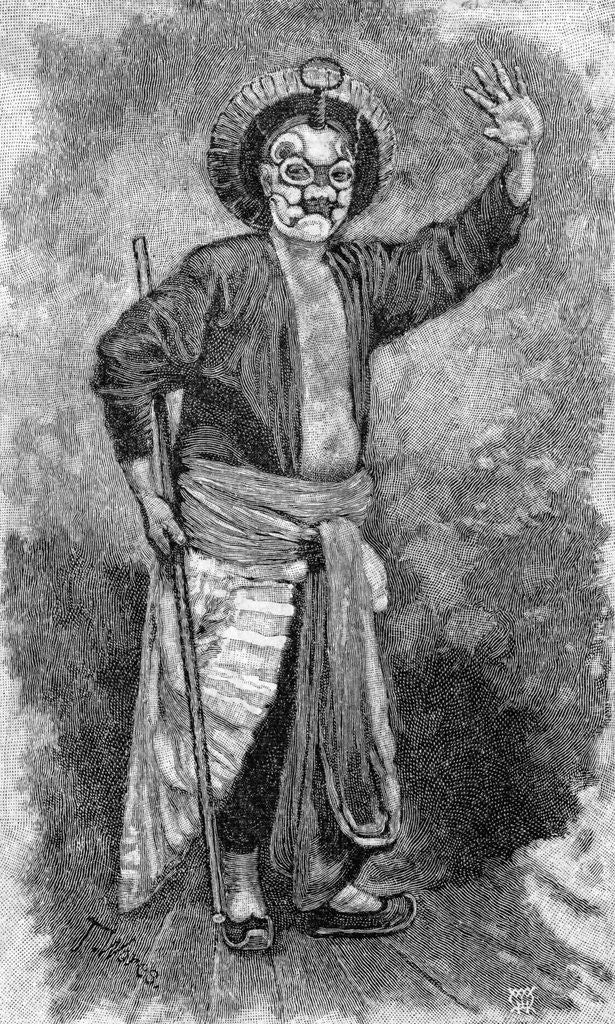 Detail of Asian Pirate Wearing Mask by Corbis