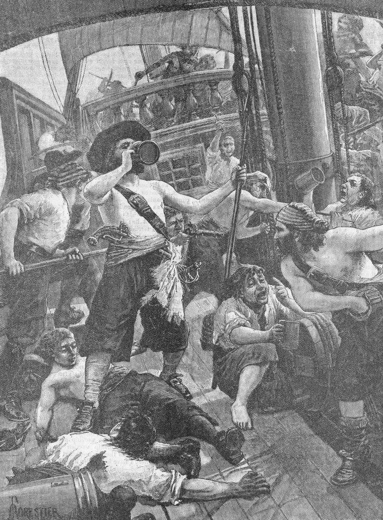 Detail of Pirates Carousing Between Battles by Anonymous