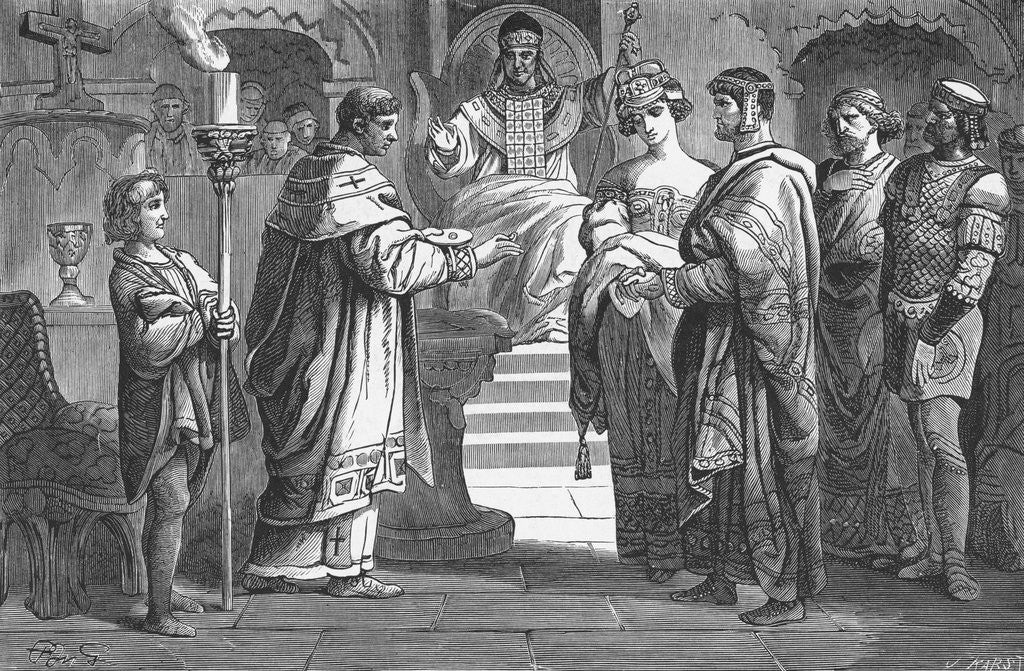 Detail of Roman Marriage Scene by Anonymous