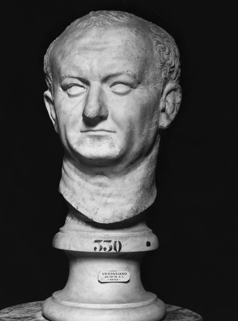Detail of Bust of Vespasian by Anonymous