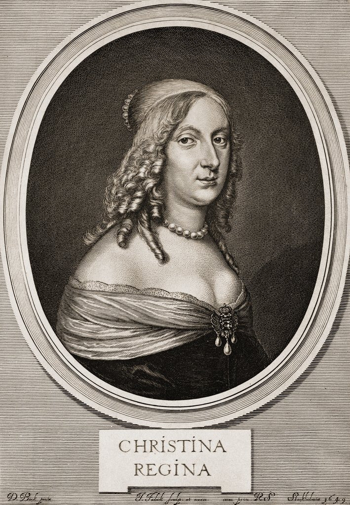 Detail of Sweden's Queen Christina by Anonymous