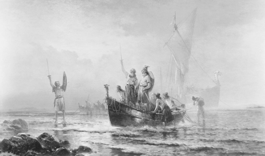 Detail of Illustration Depicting Landing of Leif Eriksson by Corbis