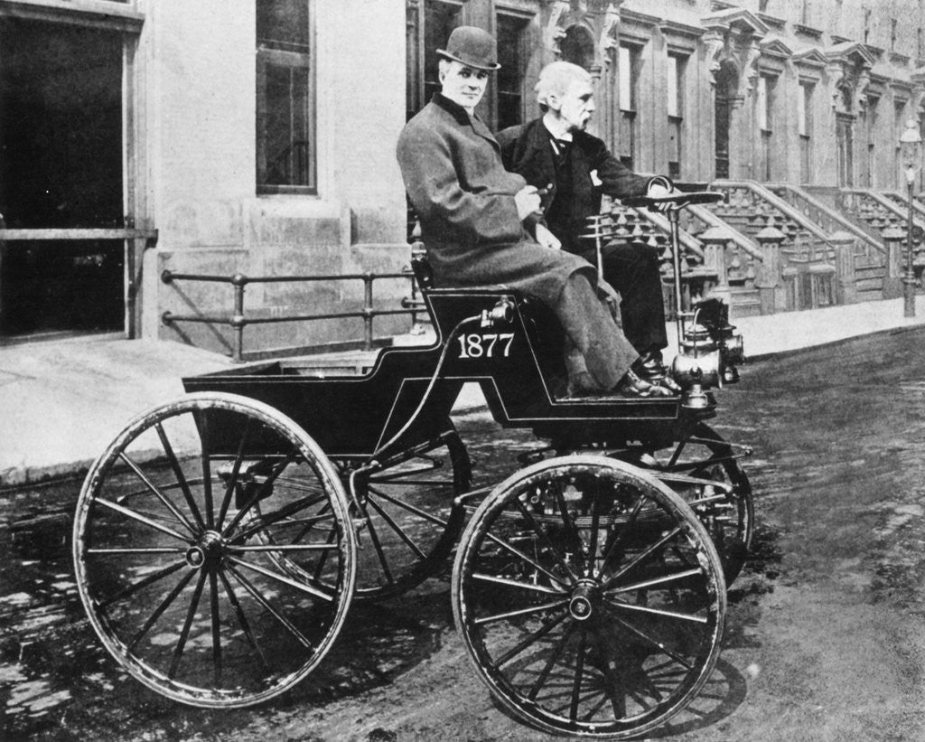 Detail of George Selden and Henry Ford in New Selden Automobile by Anonymous