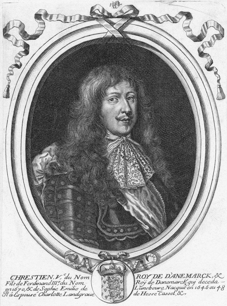 Detail of Denmark's King Christian V by Anonymous