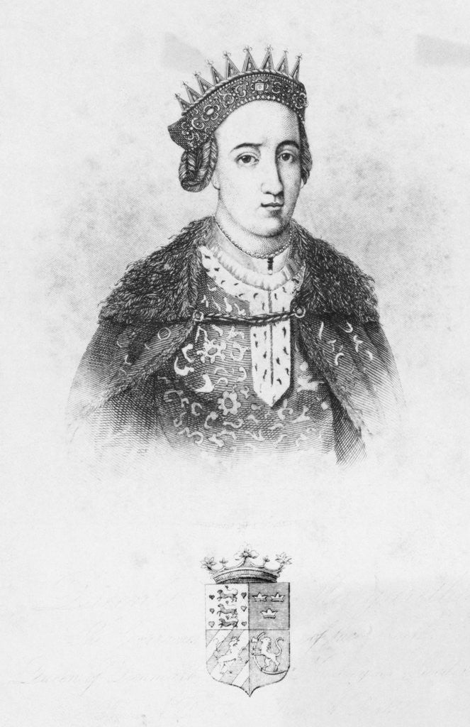 Detail of Queen Margrethe I of Denmark by Anonymous