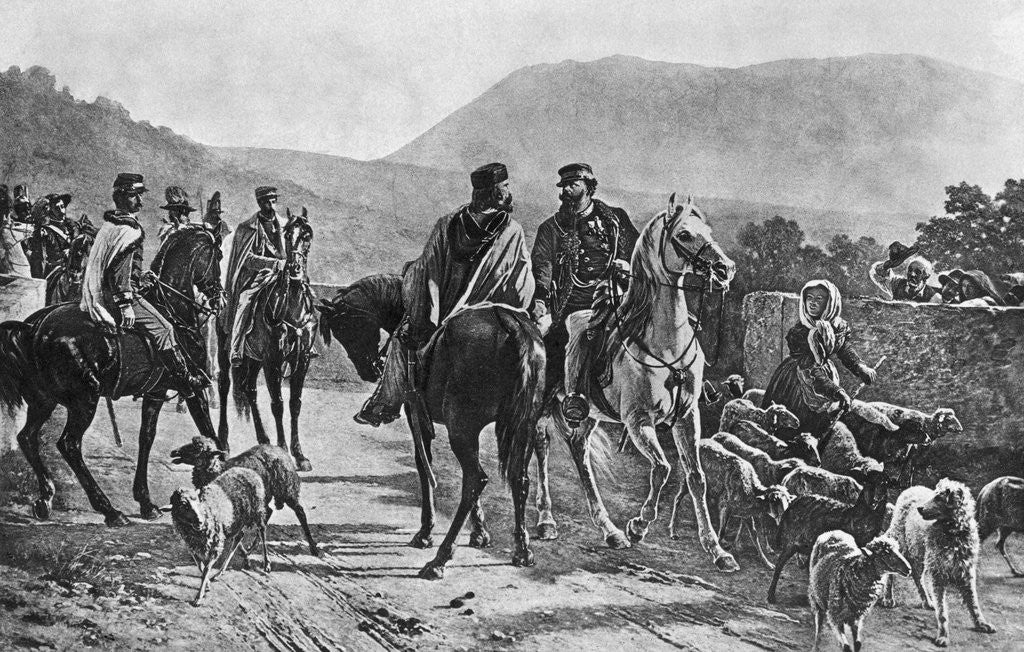 Detail of Victor Emanuel Speaking with Giuseppe Garibaldi by Anonymous