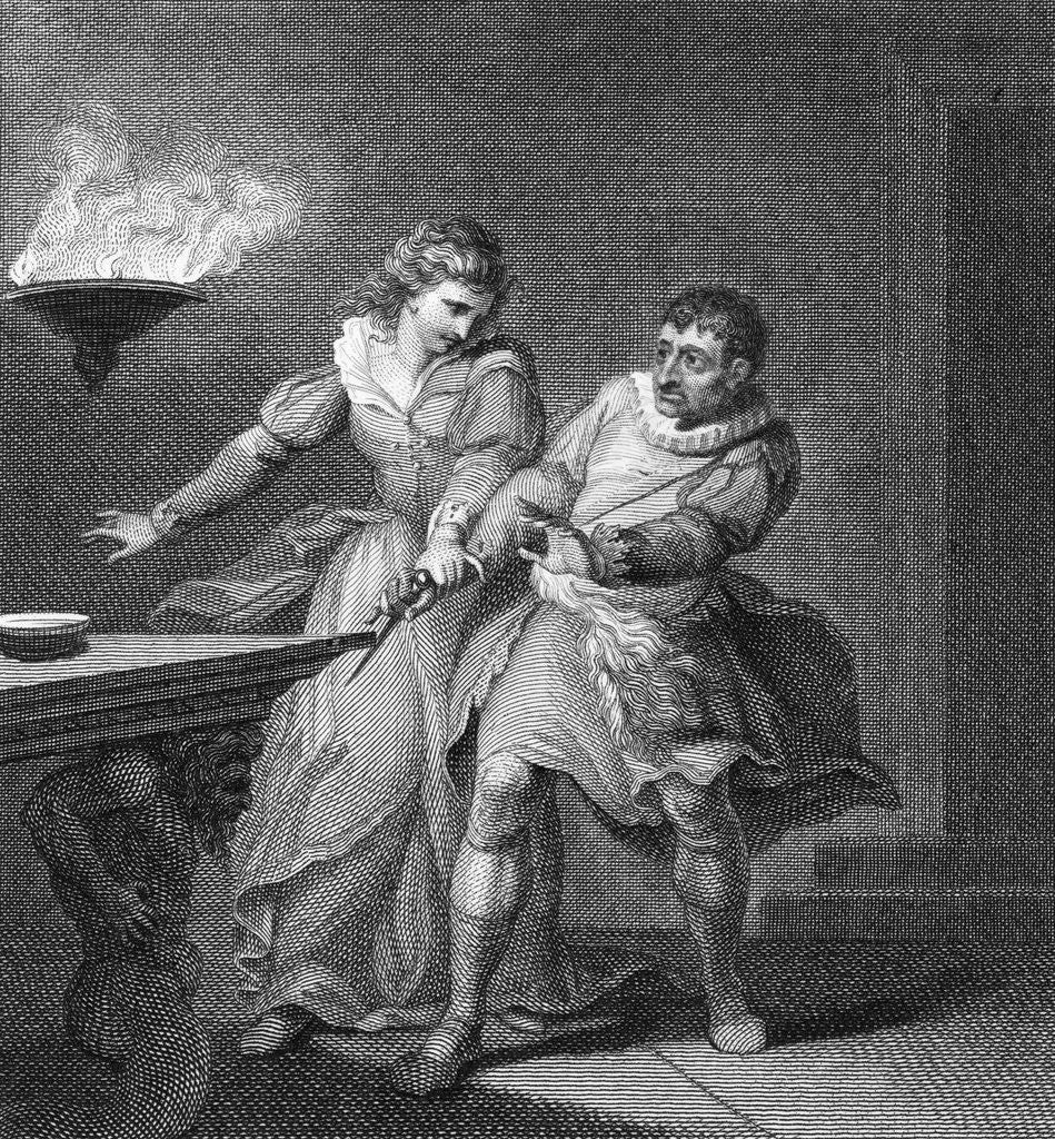 Detail of Illustrated scene from MacBeth by Anonymous