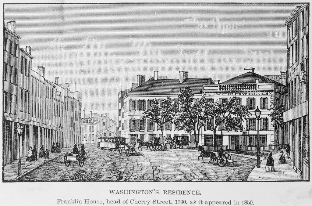 Detail of Illustration of Residential Area for President George Washington by Corbis