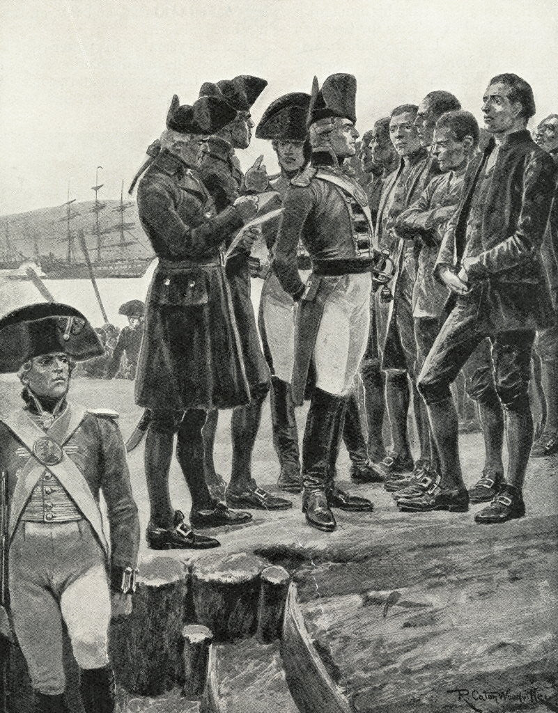 Detail of Australian Settlers Being Inspected by Anonymous