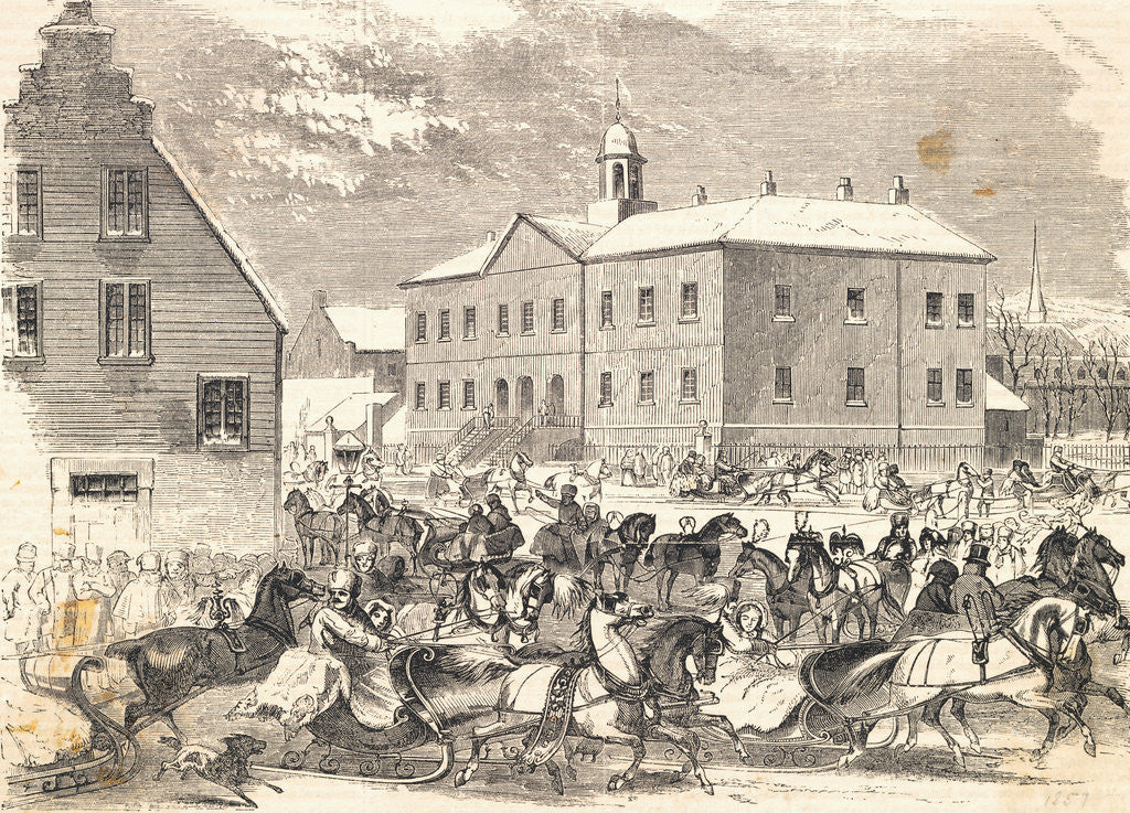 Detail of Sleigh Riders by Anonymous