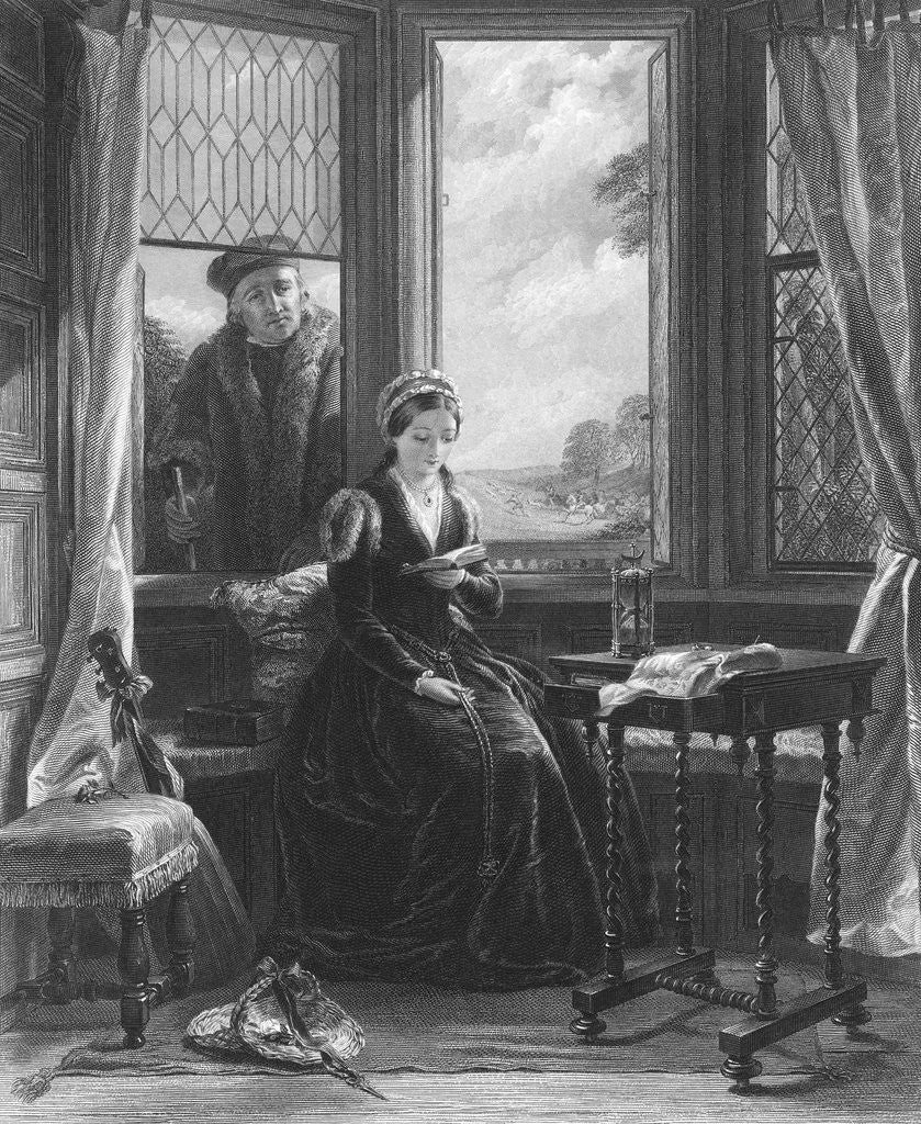 Detail of Roger Ascham Outside Window of Lady Jane Grey by Anonymous