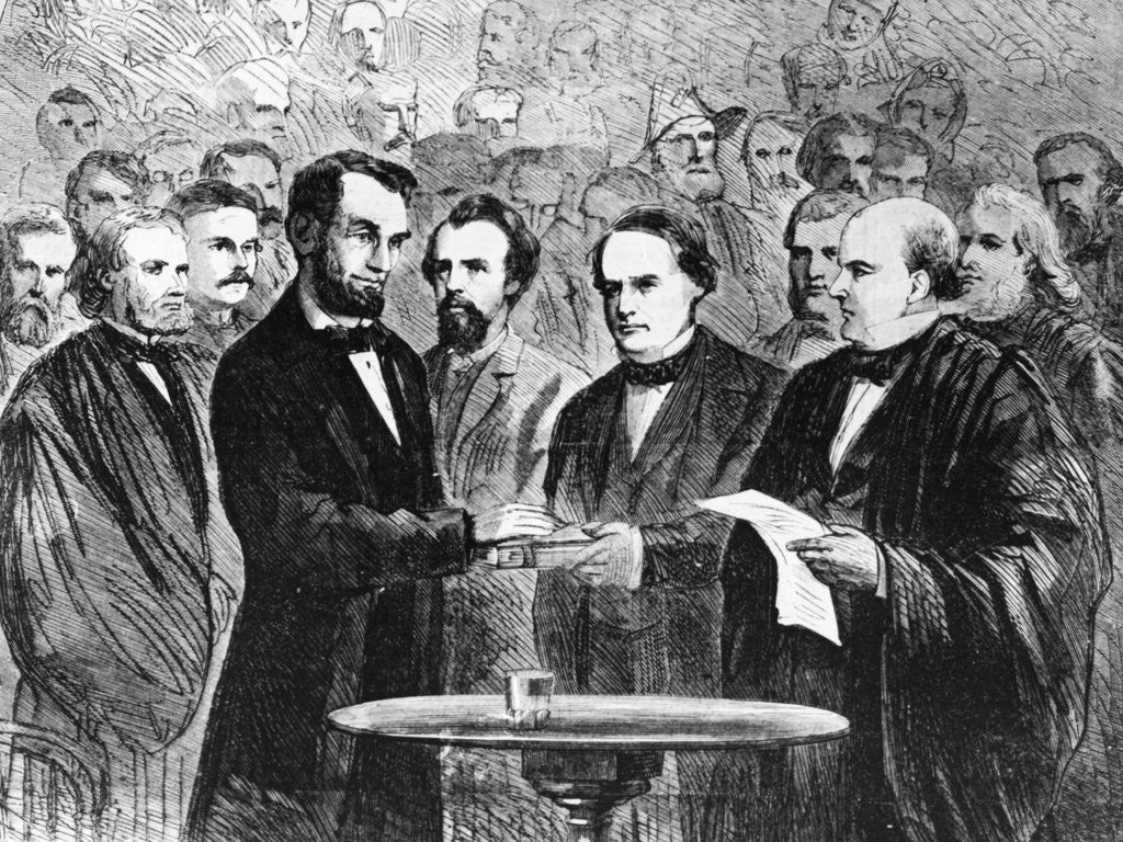 Detail of President Lincoln Taking the Oath by Anonymous