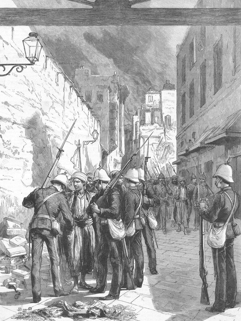 Detail of Soldiers Congregating in Streets by Corbis