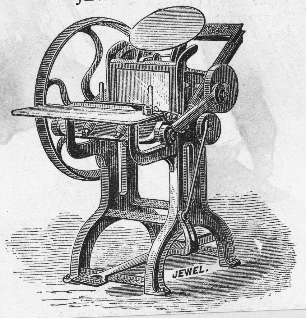 Detail of Jewel Printing Press by Anonymous