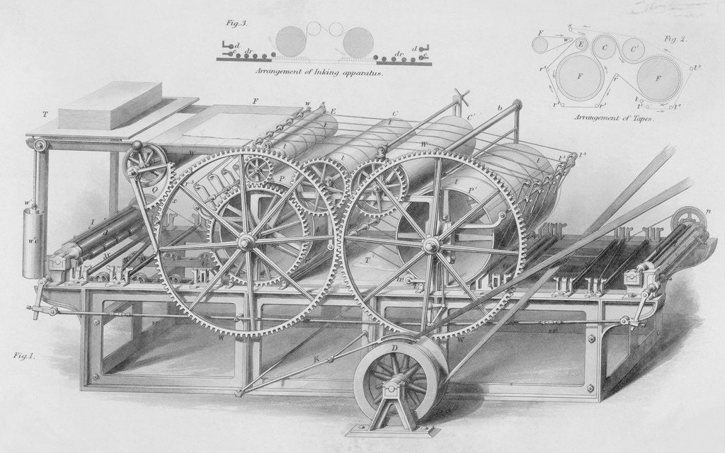 Detail of Printing Press by Anonymous