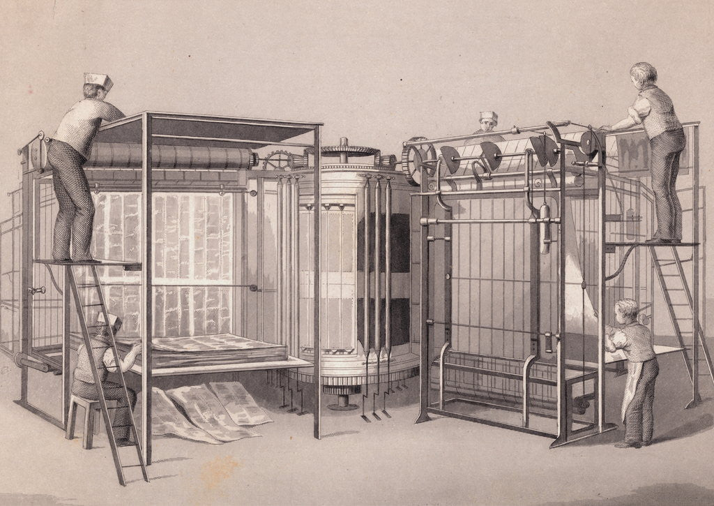 Detail of Illustration of Applegarth's Vertical Printing Machine by Anonymous