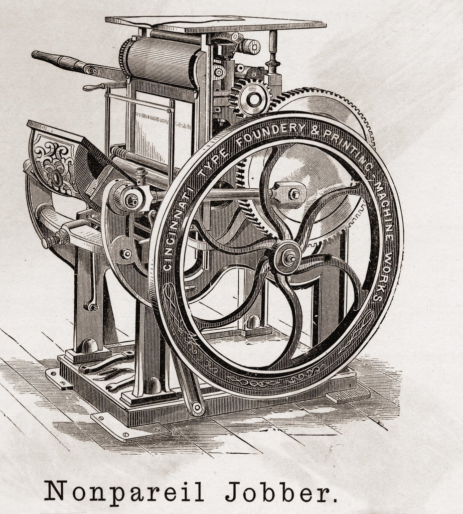 Detail of Printing Press by Anonymous