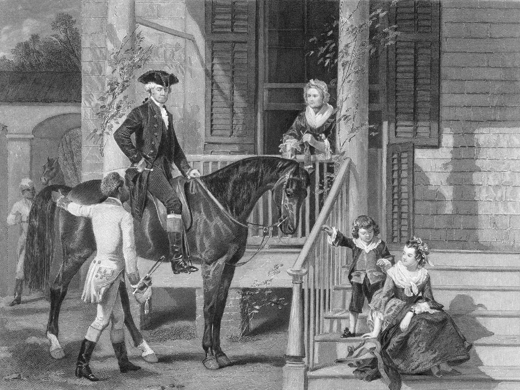 Detail of George Washington at Home with Family by Anonymous