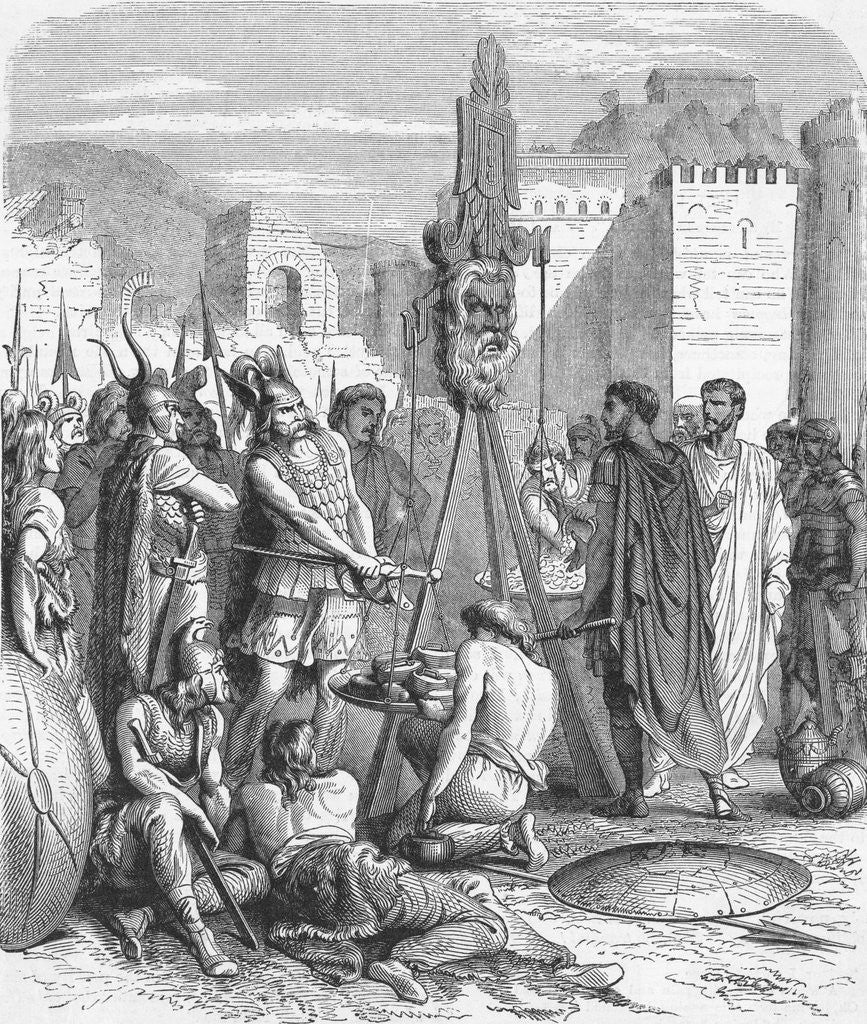 Detail of Gauls Weighing Coins by Anonymous