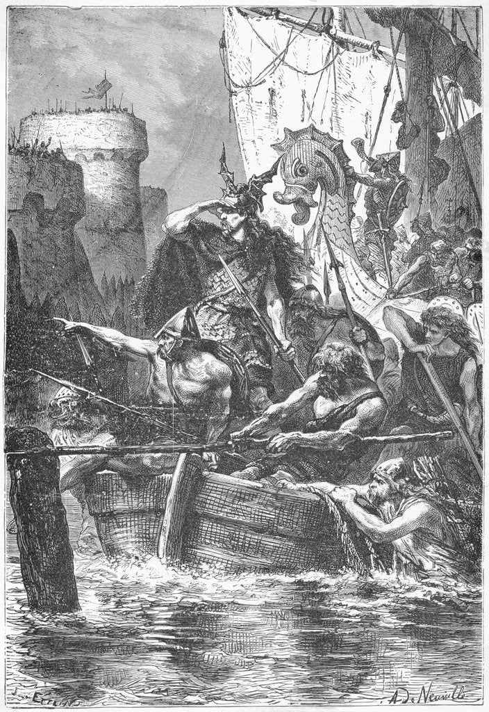 Detail of Barbarians Invading Paris by Anonymous
