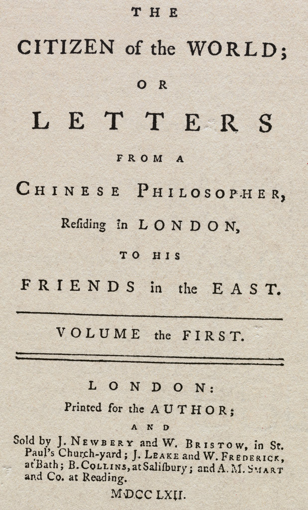 Detail of Citizen of the World Book Cover by Anonymous